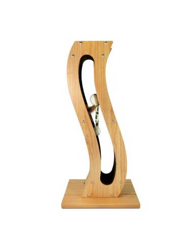 Wood and cardboard cat scratcher Onda - Record