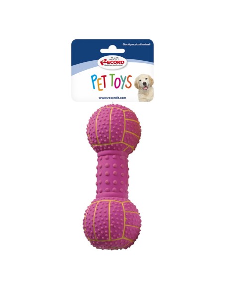 Latex dog toy with squeaker Dumbbell balls Display 24 pcs - Record