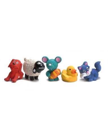 Latex dog toy with squeaker Mini zoo Display 36 pcs - Record
