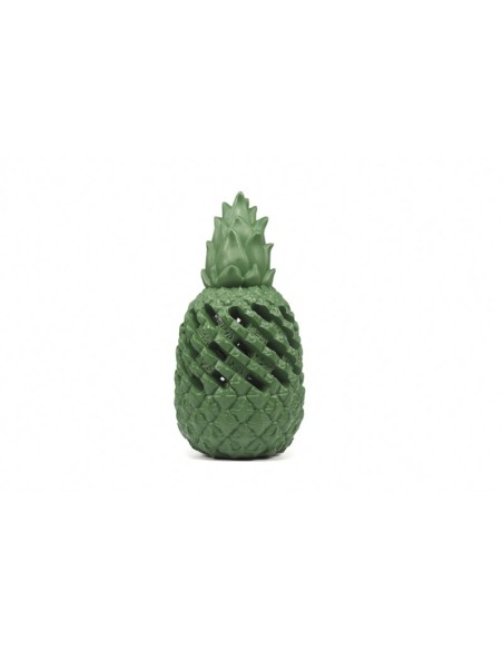 Pineapple Power dog toy made of natural rubber with plastic bottle inside - Record