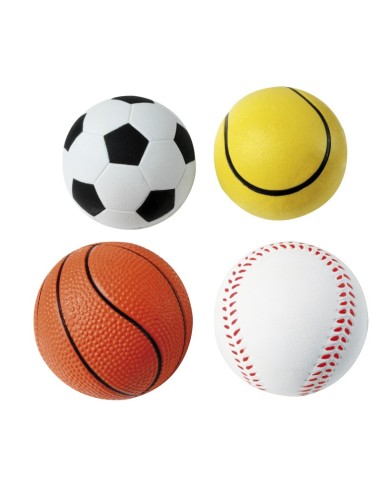 Dog balls Sport Ø 5,7 cm assorted soft rubber 12 pcs/pack - Record
