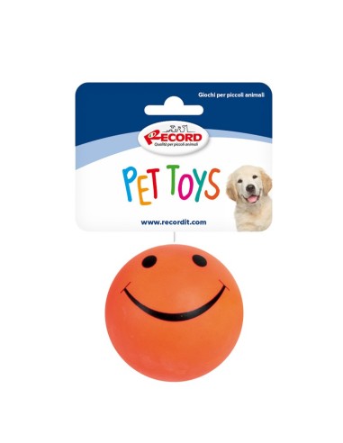 Palline per cani Neon Smile in gomma morbida Ø 5,7 cm - Record