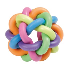 TPR dog toy with squeaker Coloured tangle - Record