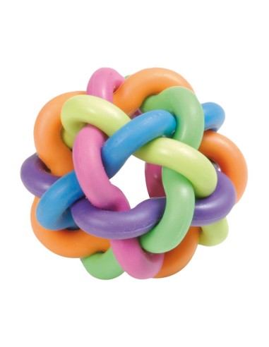 TPR dog toy with squeaker Coloured tangle - Record