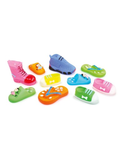 Vinyl dog toy with squeaker Shoes Display 38 pcs - Record