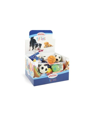 Vinyl dog toy with squeaker Ball Dog Display 36 pcs - Record