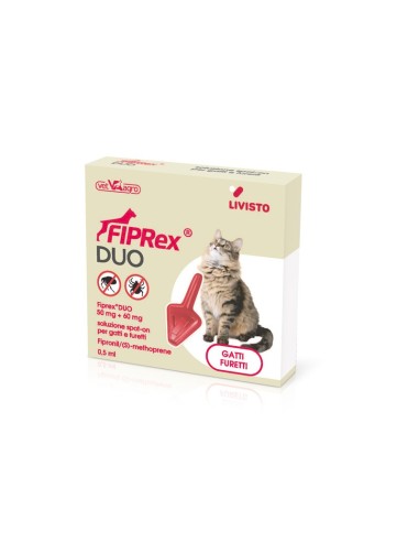 Fiprex Duo cat and ferret spot-on antiparasitic single vial - Fiprex Duo