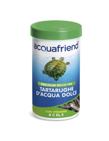 Mangime con pesciolini secchi per tartarughe d'acqua dolce 1200 ml - Acquafriend