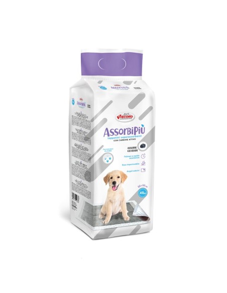 Assorbipiù puppy pads 60 x 60 cm with activated charcoal - Record