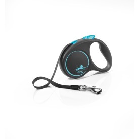 Tape retractable leash Black design 5 m - Flexi