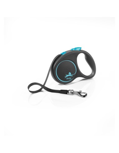 Tape retractable leash Black design 5 m - Flexi