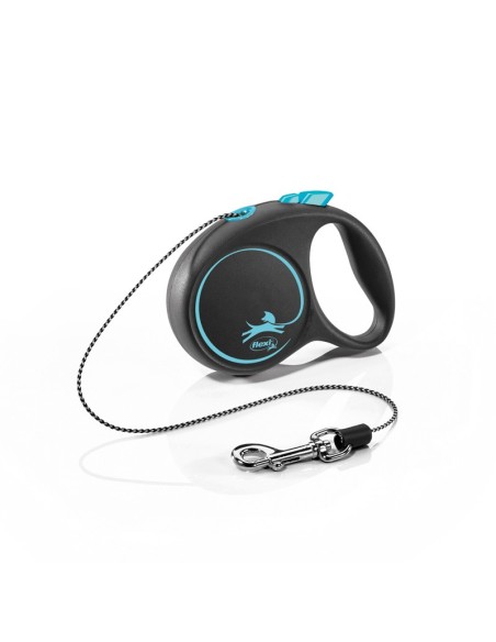 Corded retractable leash Black design XS 3 m - 8 Kg - Flexi