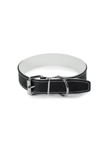 Laredo line leather dog collar with adjustable buckle and contrasting coating - Record