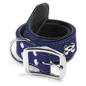 Faux leather dog collar with buckle and bone-shaped stud - Record