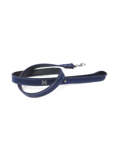 Faux leather dog leash with bone studs - Record