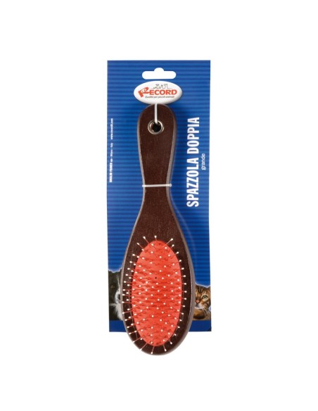 Double brush with steel pins and bristles - Record