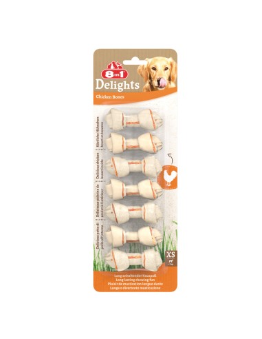 Mini chicken bones for dogs 8in1 Delights 6 pcs/pack. - 8in1