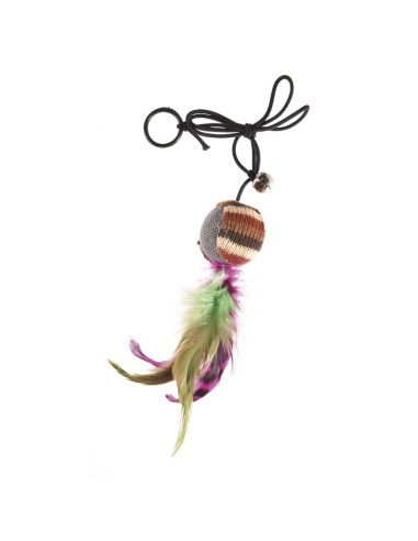 Yarn cat toys with finger ring and elastic band 6 pcs/pack - Record