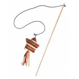 Cat teaser with yarn toy 6 pcs/pack - Record