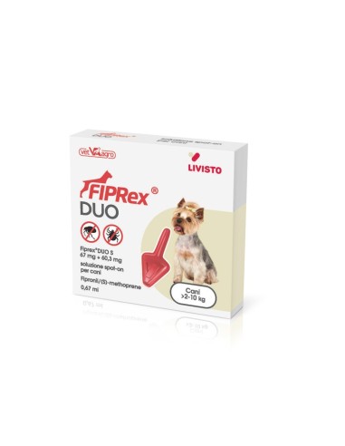 Fiprex Duo dog spot-on antiparasitic single vial - Fiprex Duo