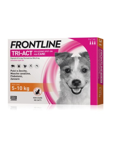 Frontline Tri-act antiparassitario cani spot-on 3 pipette - Frontline