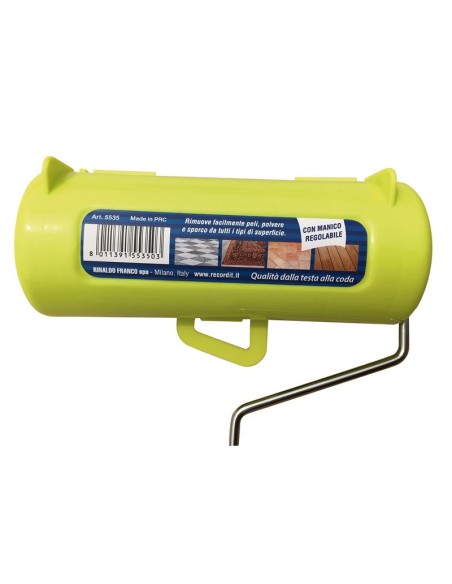 Floor lint roll with retractible pole - Record