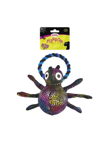 Dog soft toys with squeaker Horror spider with rope - Record