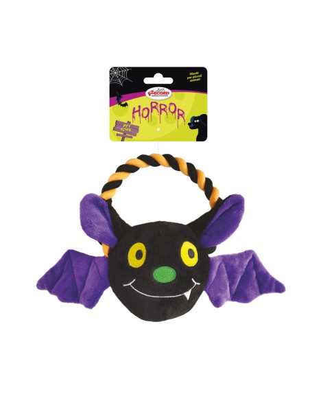 Dog soft toys with squeaker Horror Bat with rope - Record