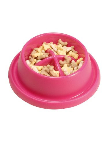 Ciotola anti-ingozzamento per cani voraci con gommini antiscivolo sul fondo, Colori assortiti - Record