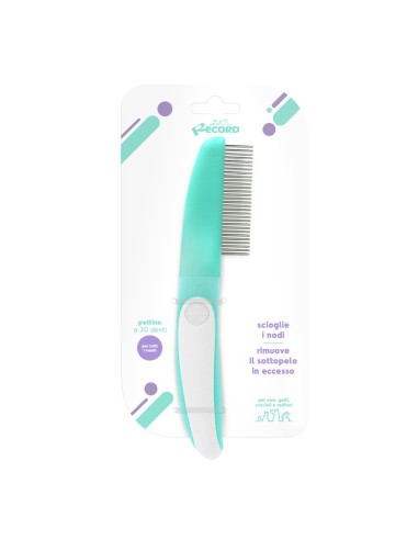 Pettine in metallo 30 denti 5x22 cm per tutti i manti - Record