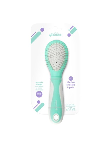 Double brush with carbon steel pins and bristles - Record