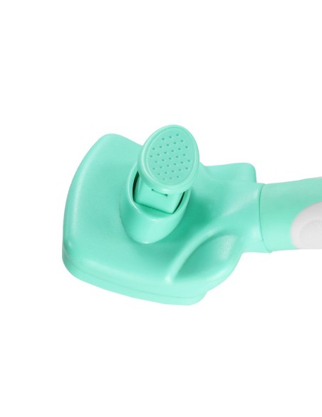 Self-cleaning slicker brush with stainless steel tips - Record