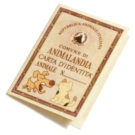 Carta d'identità umoristica Animalandia per cani 12 pz/conf - Record