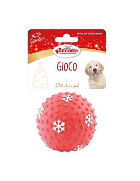 Pallina natalizia in lattice per cani - Record