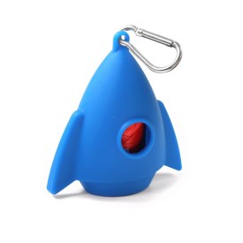 Dispenser sacchetti igienici per cani in silicone Razzo - Record