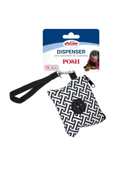 Posh fabric dog hygiene bag dispenser - Record