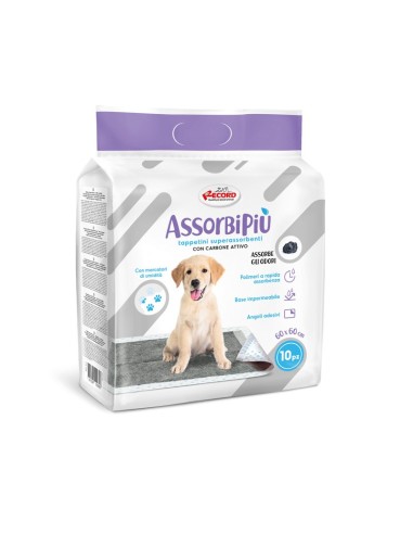 Assorbipiù puppy pads 60 x 60 cm with activated charcoal - Record