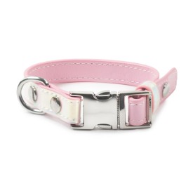 Synthetic leather dog collar with iridescent coating - Record