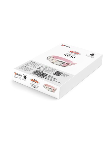 Synthetic leather dog collar with iridescent coating - Record