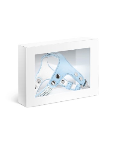 Pettorina per cani in similpelle con strass - Record