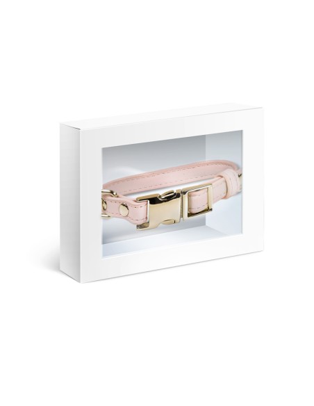 Synthetic leather dog collar with metal buckle - Record