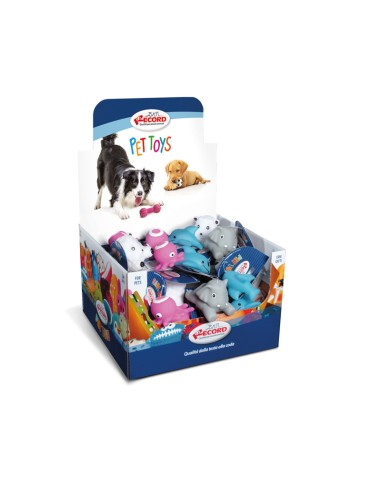 Gioco per cani in vinile con squeaker Animaletto Display 48 pcs - Record