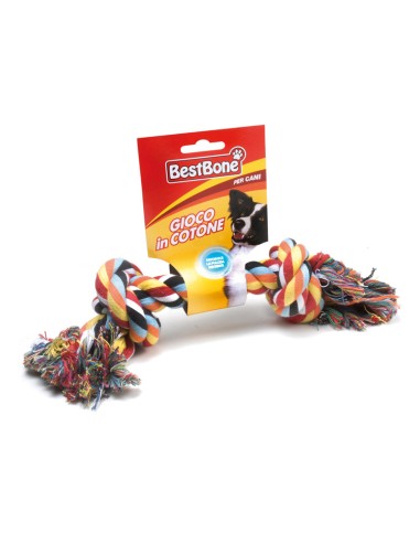 Osso in cotone colorato per cani - Record