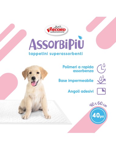 Assorbipiù puppy pads 40 x 60 cm - Record