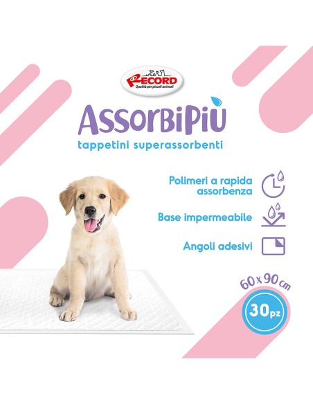 Assorbipiù puppy pads 60 x 90 cm - Record