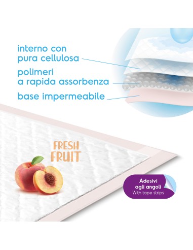 Assorbipiù puppy pads 60 x 60 cm Fresh Fruits - Record
