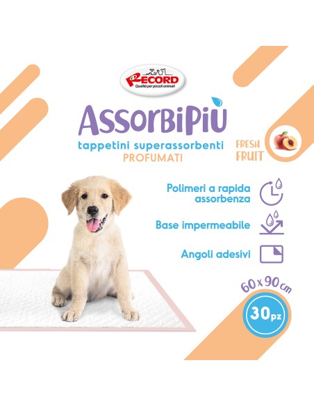 Assorbipiù puppy pads 60 x 90 cm Fresh Fruits - Record
