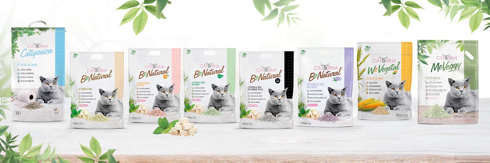 Cat&rina MeVeggy Lettiera Vegetale Per Gatti Da 15L Di Lunga Durata. Sabbia Naturale E Agglomerante, Smaltibile Nell'organico O Nel WC. Neutralizza Gli Odori E Non Si Attacca A Zampe E Pelo